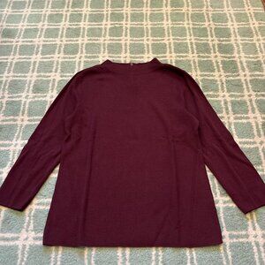 Talbots zip mock neck sweater EUC S